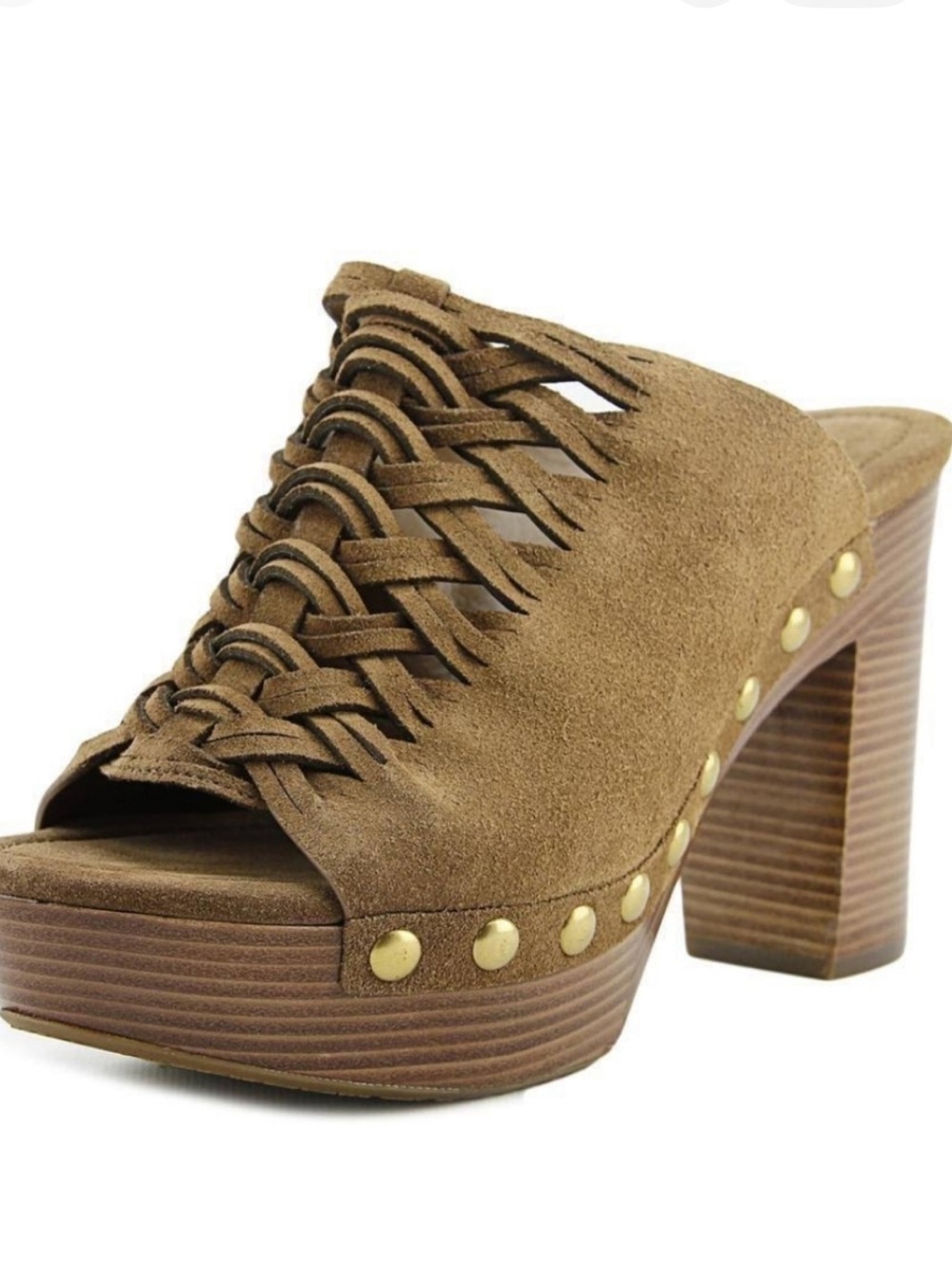 Michael Kors Westly Mule Suede Dark Caramel Size 7